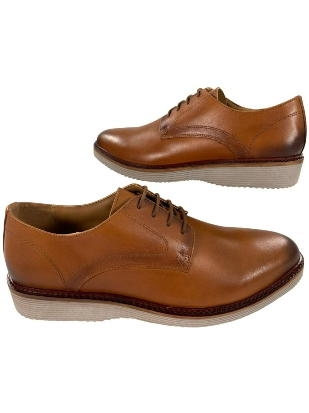 Vince Camuto Vy-Trent Tan Leather Oxford Shoes Dress Lace-Up Men's Size 10.5 NEW